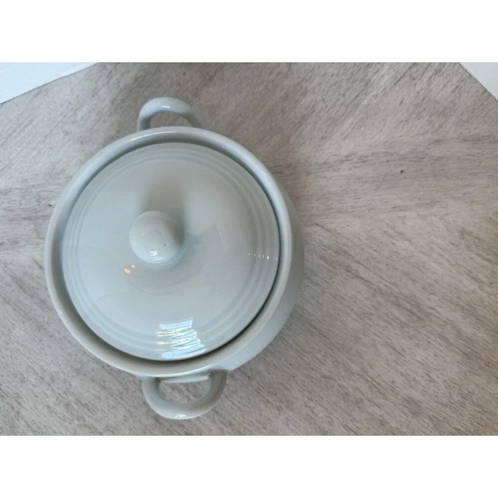 Japanese Celadon Blue-Large Tureen Covered Pot‎ Vintage Signed